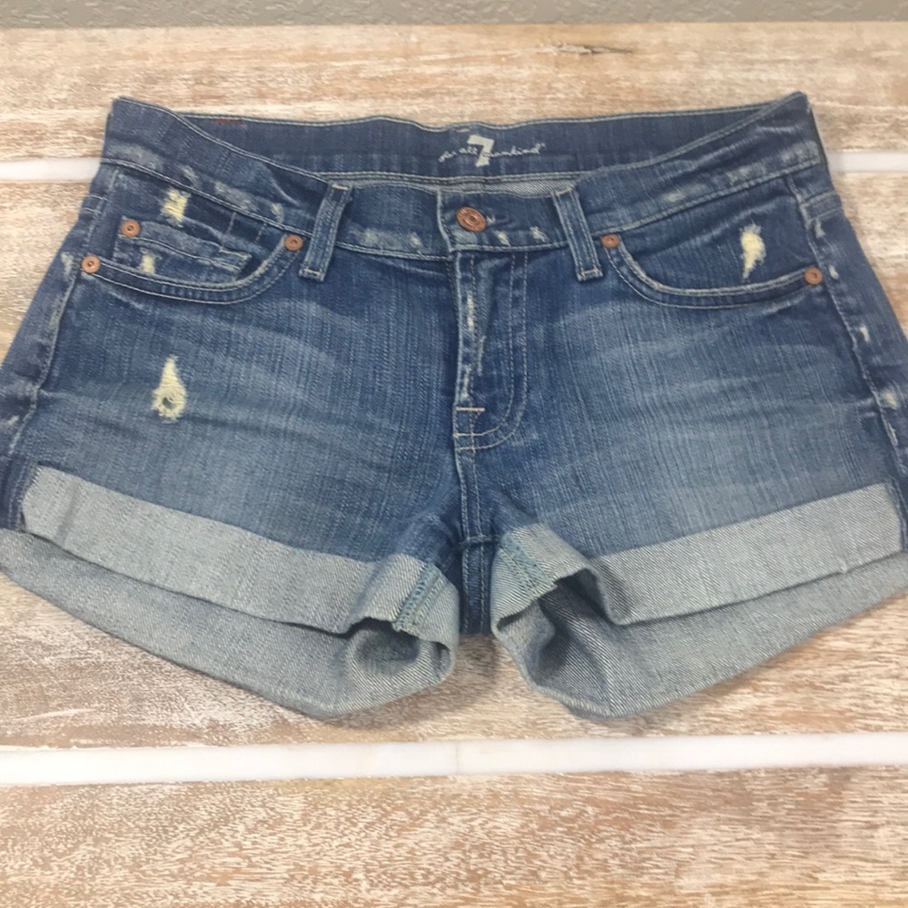 7 For All Mankind Jean Shorts Size 25